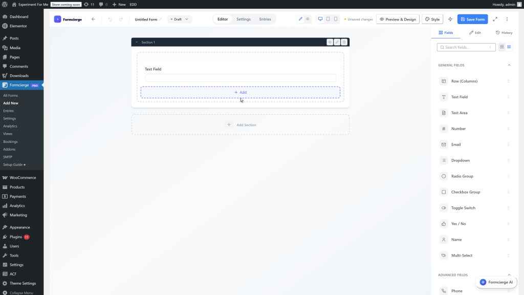 Step 6: The Left Panel — Settings tab