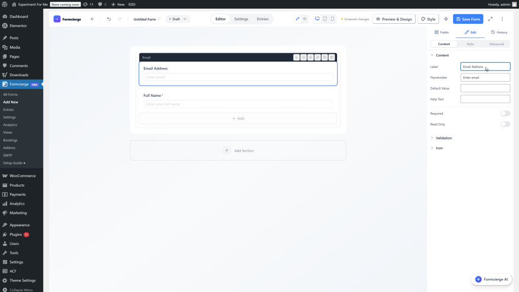 Step 9: Set the email label