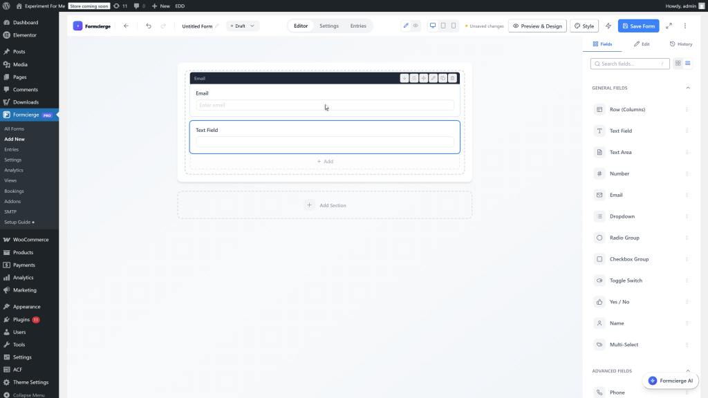 Step 11: Adding more fields to see layout